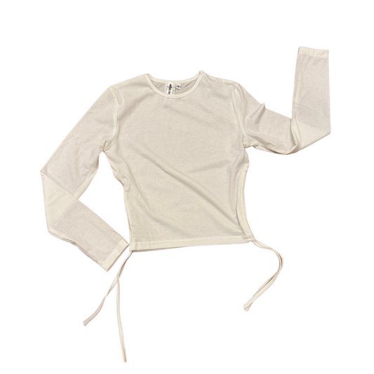 Long Sleeve Top with Ruching & Tie On The Side