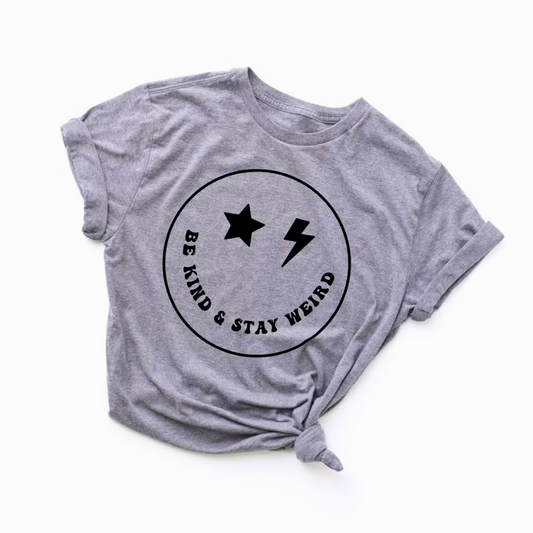 Be Kind & Stay Weird Soft Grey T-Shirt