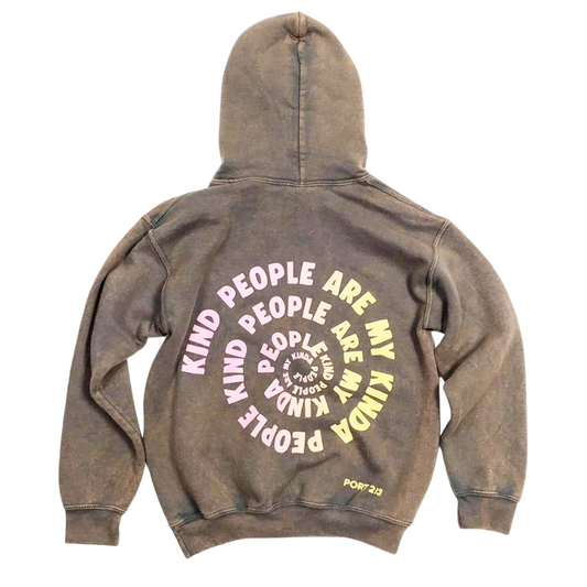 Vintage Charcoal Grey Kind People Hoodie